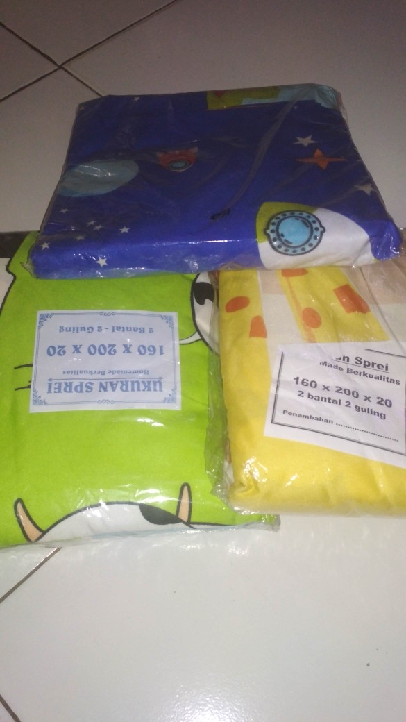 Seprai Homemade Murah, Motif Pink Panda