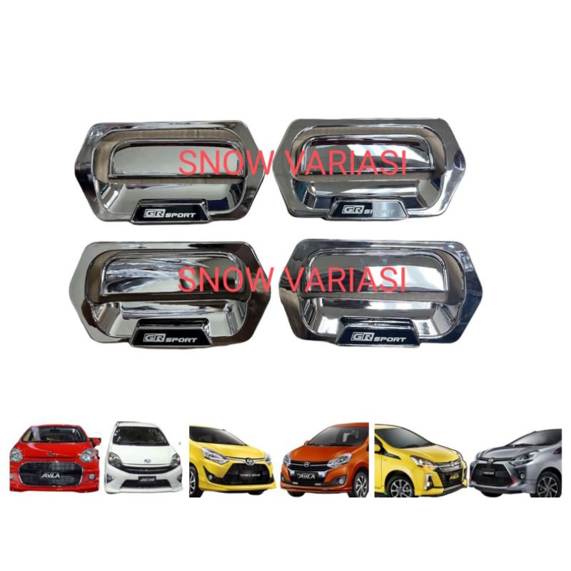 Paket Outer Handle Cover Agya Ayla GR Sport 2013 2017 2020 2022 Chrome