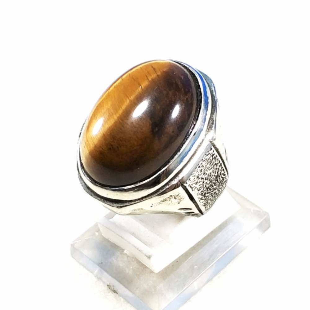 CINCIN BATU AKIK NATURAL TIGER EYE - BIDURI SEPAH PRESISI BIG SIZE MUMBUL BOSS TERMURAH