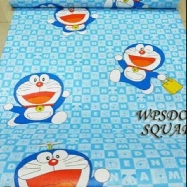 Walpaper dinding  doraemon square 500 wallpaper 45x5 