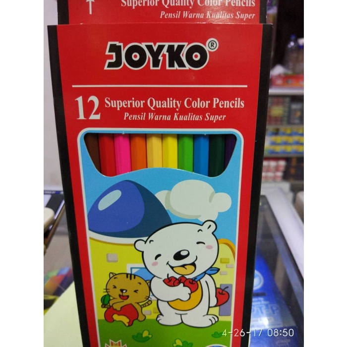 

WARNAPENSIL- PENSIL WARNA JOYKO / KENKO 12 WARNA PANJANG ATK STATIONERY -PENSIL WARNA