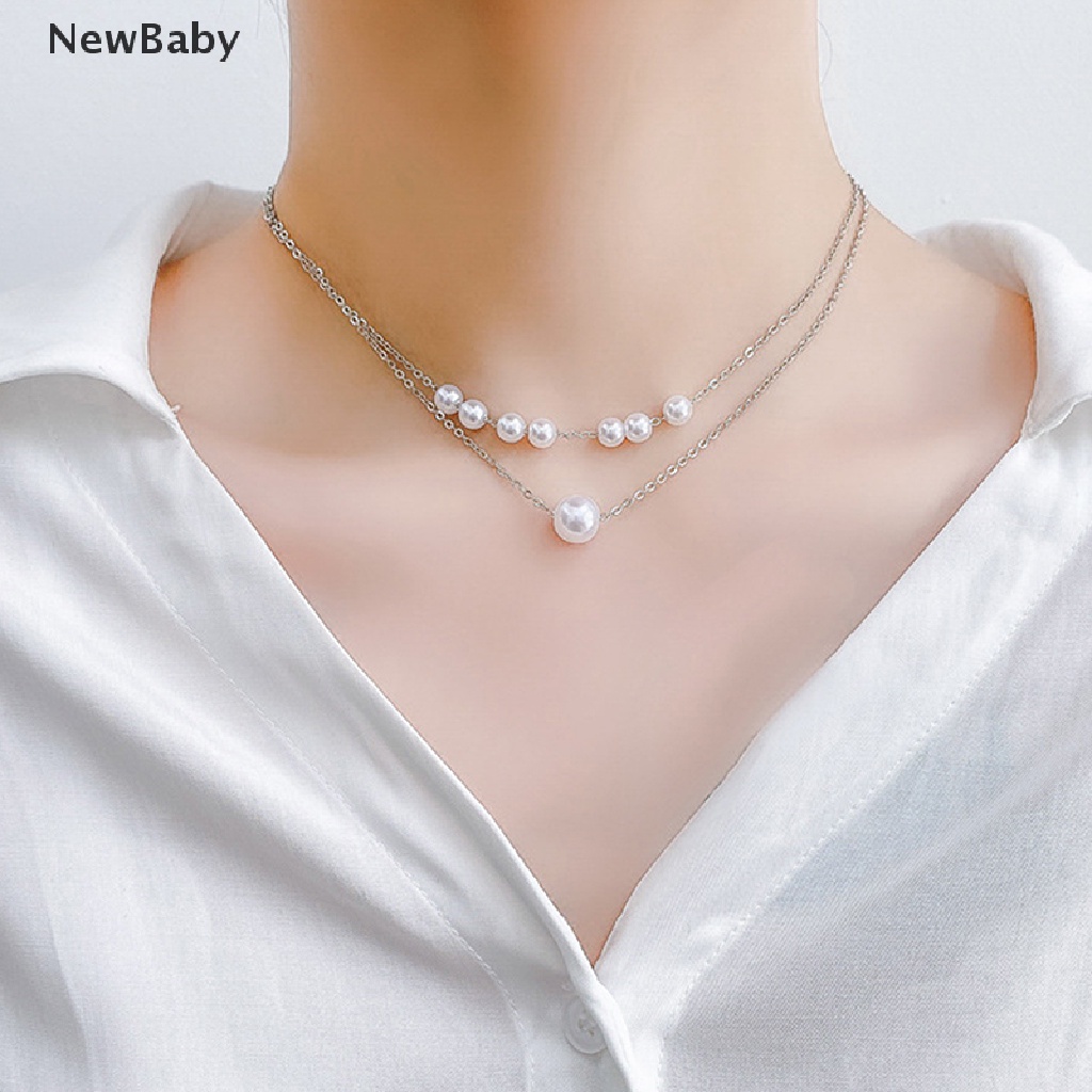 Kalung Choker Liontin Lingkaran Ganda Bahan Zirkon Untuk Wanita