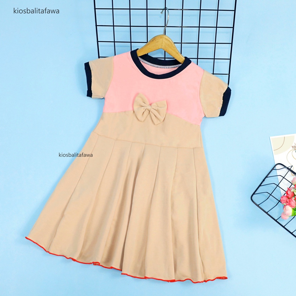 Dress Kelly 5-6 Tahun / Dres Pesta Murah Grosir Baju Anak Import Perempuan Harian Gaun Cewek