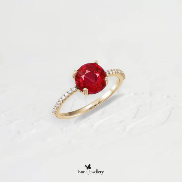 Cincin Red Garnet - Eloy