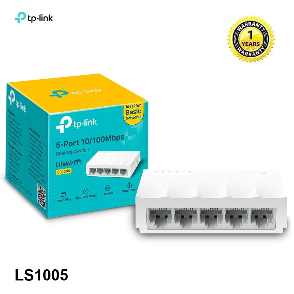 TP-LINK Desktop Switch Hub 5 Port LS1005 10/100Mbps