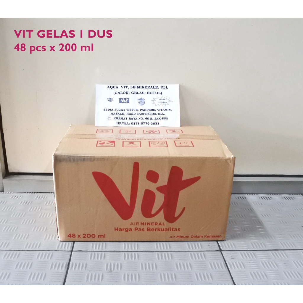 

VIT Gelas 220 ml Air Mineral 1 Dus Isi 48 cup