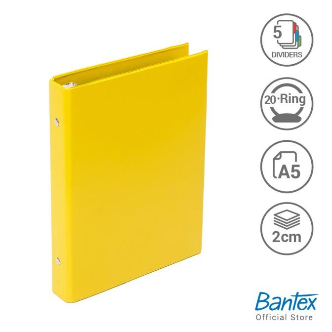

Bantex Multiring Binder 20 Ring 25mm A5 Lemon #1324 26