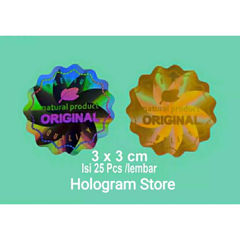 

Stiker hologram original bunga putar