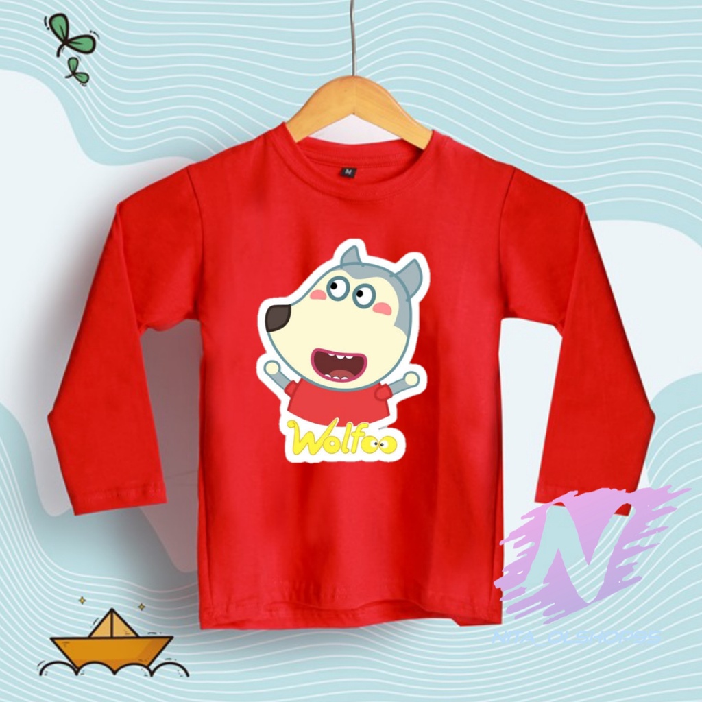 KAOS ANAK WOLFOO BAJU lengan panjang WOLFO