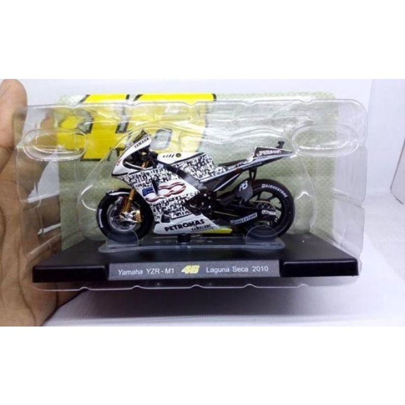 miniatur Diecast Yamaha YZR-M1 Rossi Laguna Seca 2010