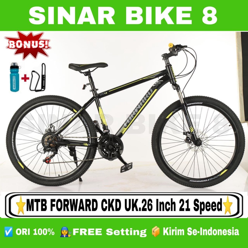 Sepeda Gunung MTB FORWARD CKD 26 Inch 21 Speed Rem Disc Brake