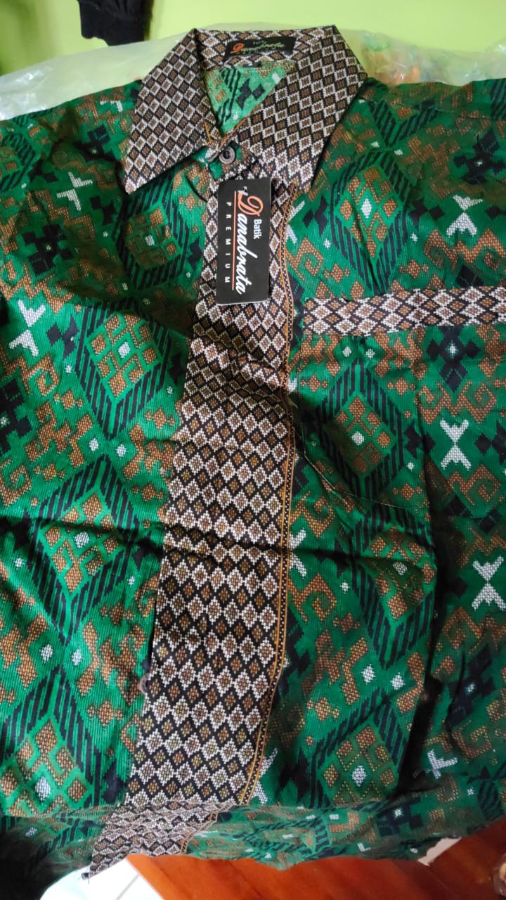 Danabrata Songket Batik Hrb026 Kemeja Batik Pria Modern Lengan Panjang M L Xl Xxl Asli Pekalongan