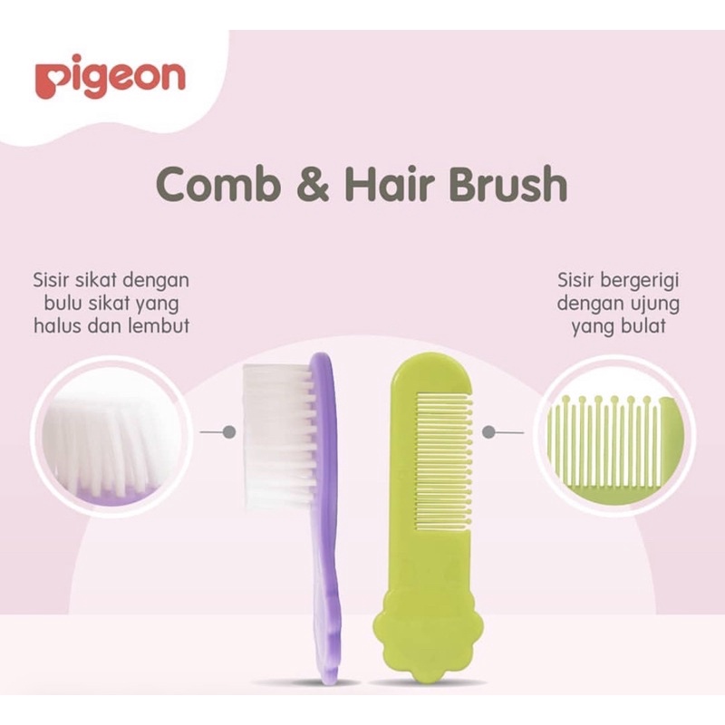 *FRAULEINCO* PIGEON Comb and Hair Brush Set | Sisir Bayi