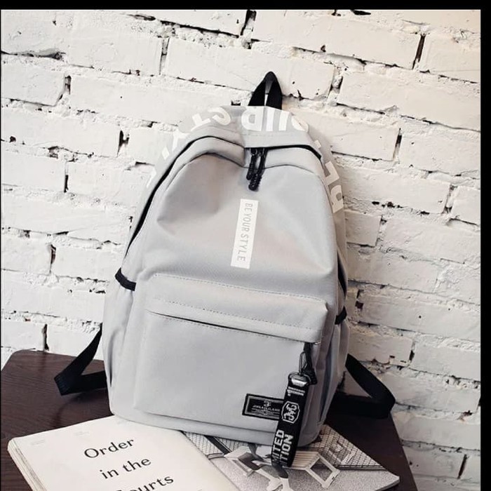 Terbukti Tas Sekolah Anak Perempuan Smp Sma Kuliah Kanvas Kuat Be ZJ543  Perempuan Bs Abu