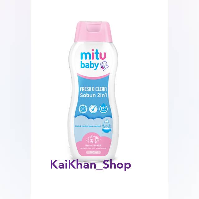 Mitu Baby Sabun Mandi 2 in 1 Bottle / Refill - 200ml