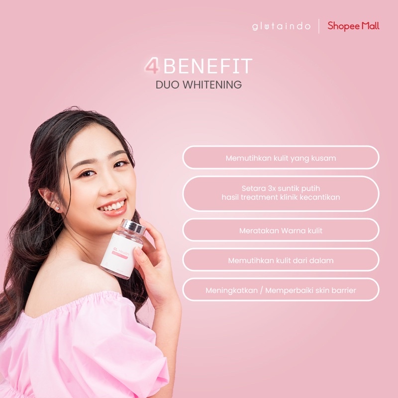 Glutaindo Super Premium Whitening - Serbuk Pemutih Kulit 2IN1