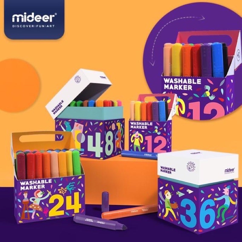 mideer washable crayon - warna - hadiah anak