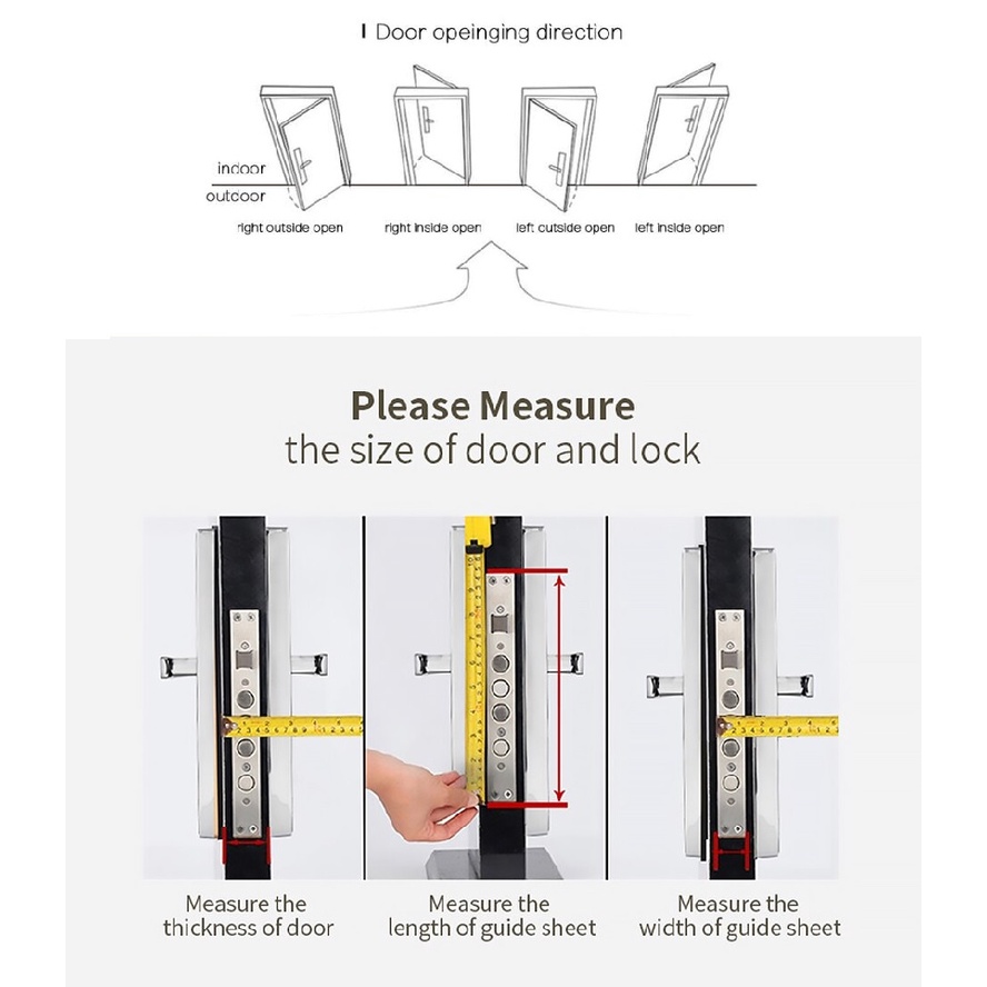 X1 Smart Wifi Door Lock Handle Access Pintu RFID Fingerprint TUYA APP