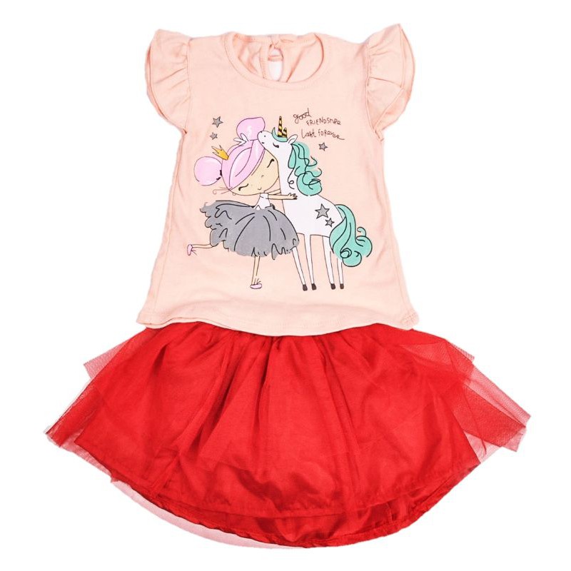 Setelan fashion rok tutu baju anak perempuan 1-2 TAHUN MOTIF Balerina