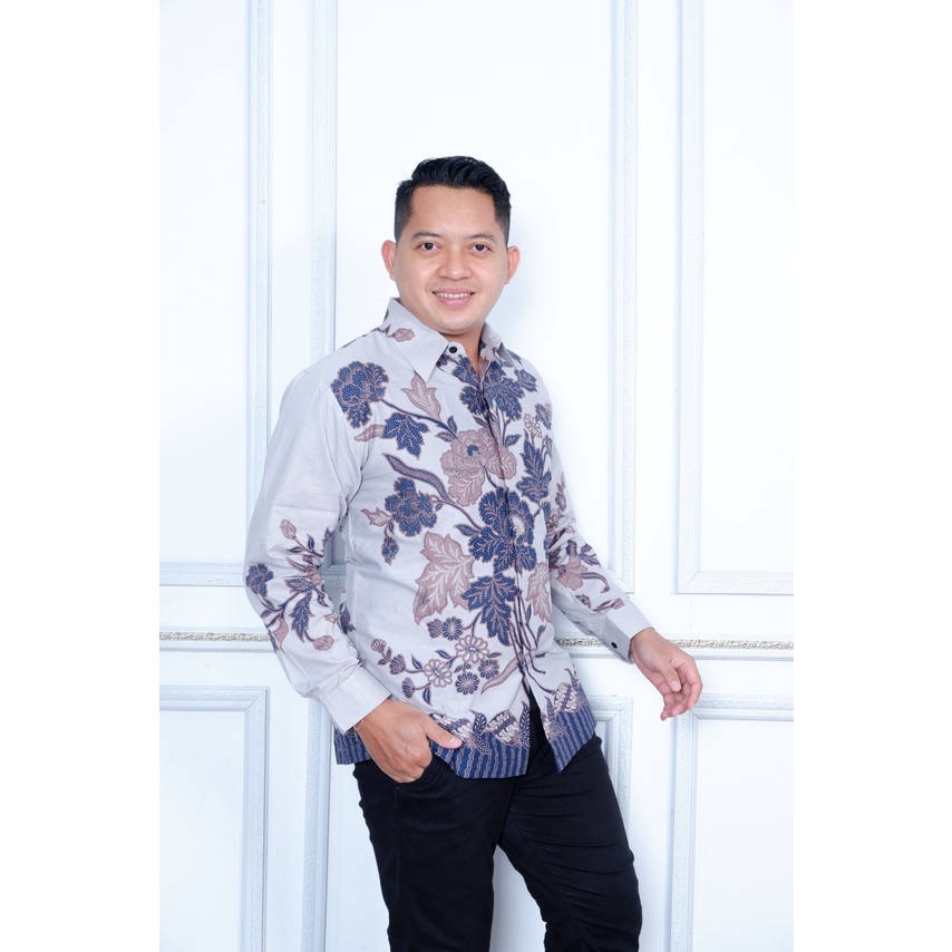 12 MOTIF baju batik pria lengan panjang modern  ORIGINAL PREMIUM KEKINIAN BATIK SOLO MURAH SOGAN