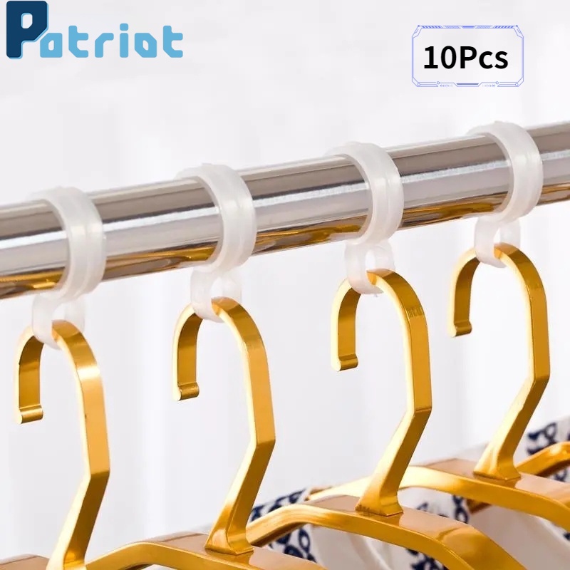 10Pcs Windproof Hook for Clothes Hanger Rod / Laundry Clothes Hanger Buckle Hook Clip /  Clothes Hanging Buckle