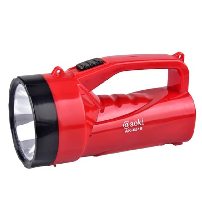 Lampu senter + emergency light LED AOKI ak-6519 Rechargable