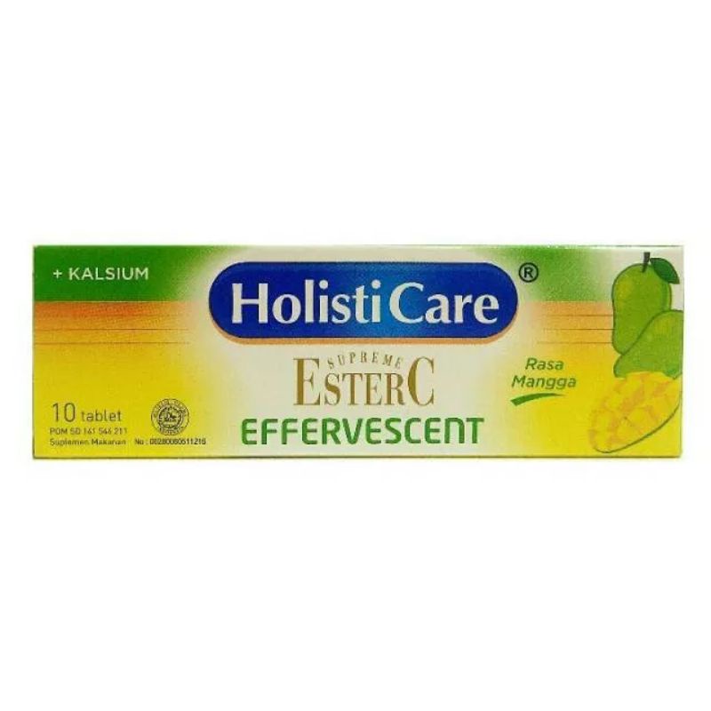 HOLISTICARE SUPREME ESTERC EFFERVESCENT 10TABLETS RASA MANGGA HOLISTI CARE ESTER C 10 TABLET MANGO