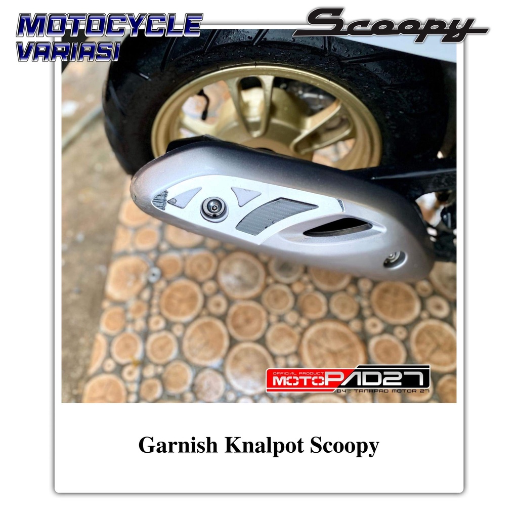 Garnish Knalpot Scoopy Garnis Cover Knalpot Scoopy