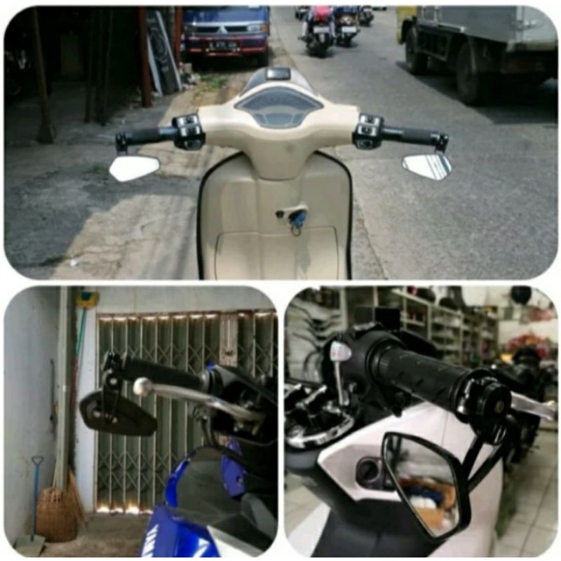 Spion jalu segi lima Nmax Aerox Lexi Vario Beat Vespa Xsr dll