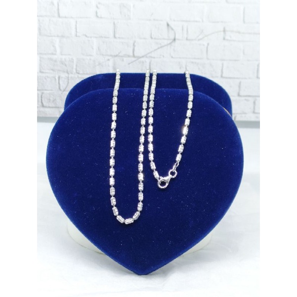 KALUNG PERAK ASLI SILVER 925 LAPIS EMAS/KALUNG RANTAI KAPSUL UKIR(CEWE/COWO) /ASLI SILVER/FASHION