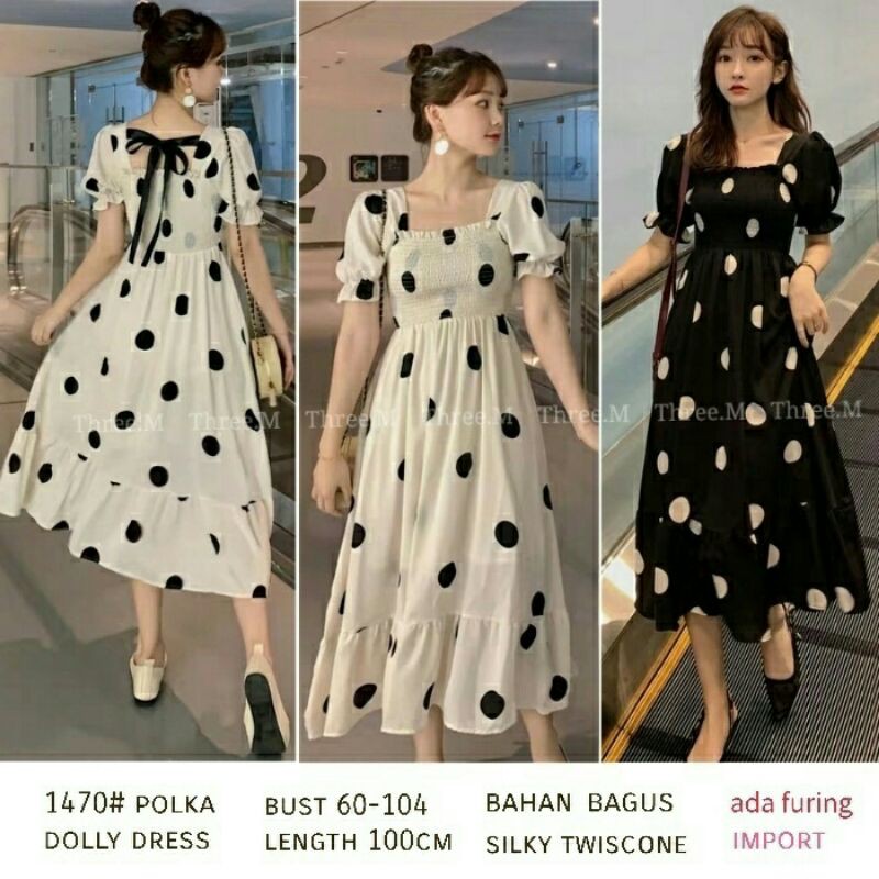 Dress Impor BM(1470)f25bc polka Doll
