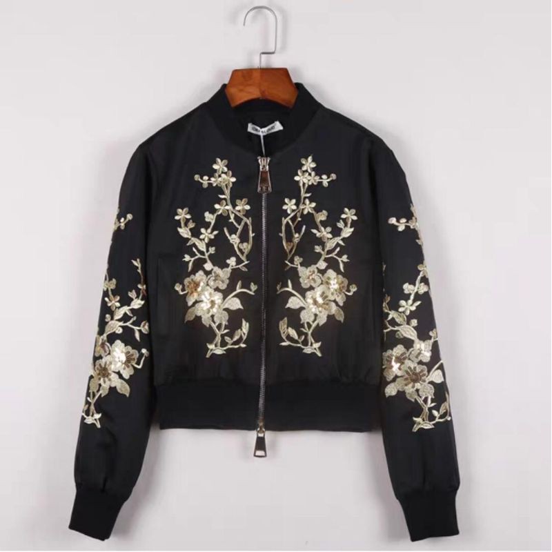 Jaket Bomber Wanita Bordir Import