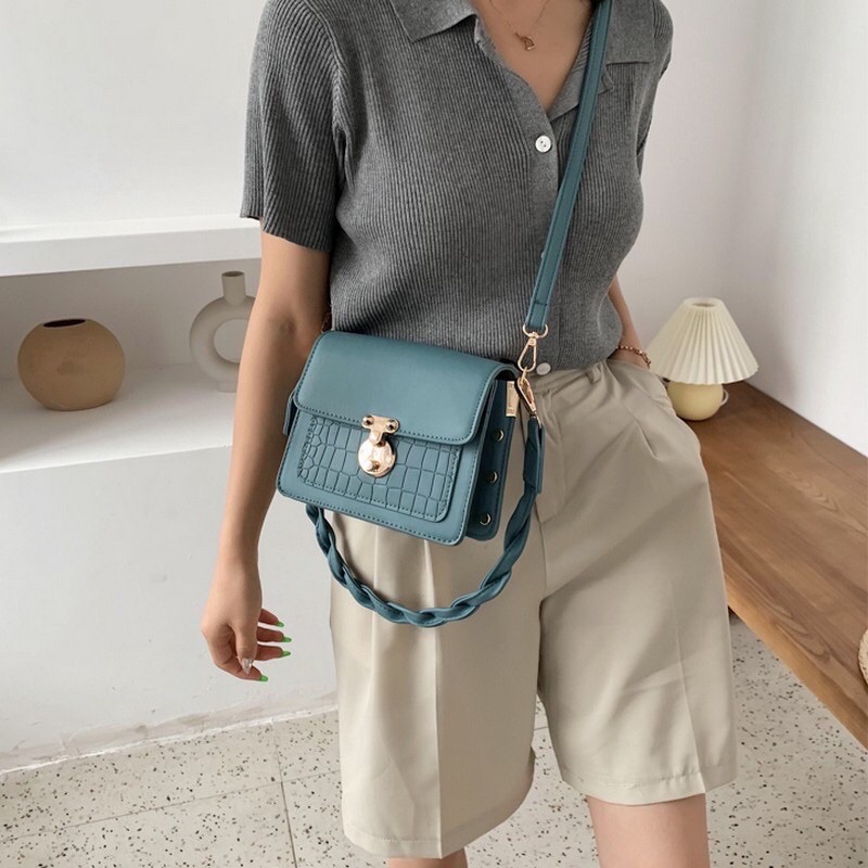 Tasready Tas Selempang Croco Gold 7260