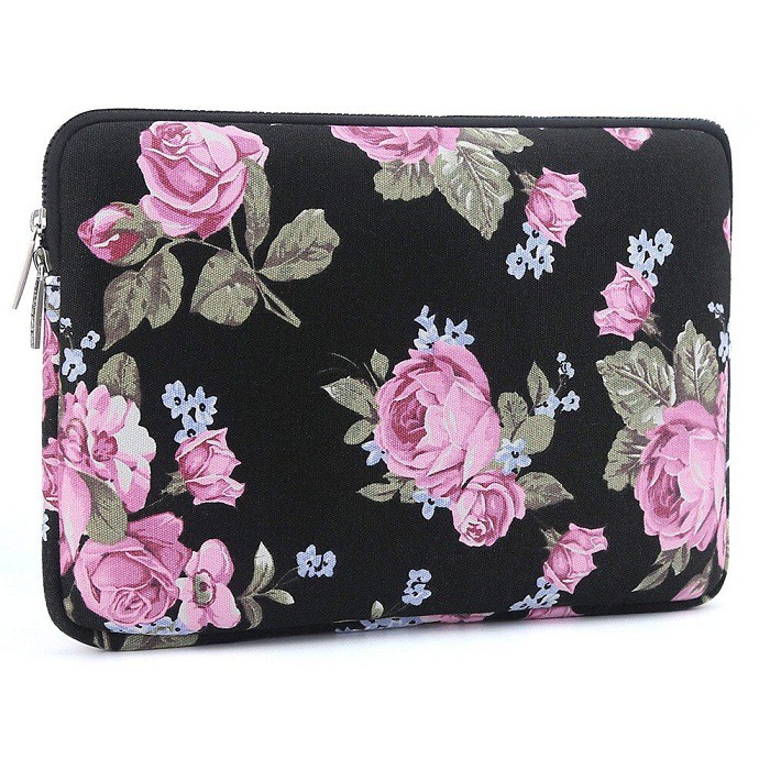 Tas Laptop Macbook Sleeve Mosiso Flower Shockproof with Pouch 11 12  inch