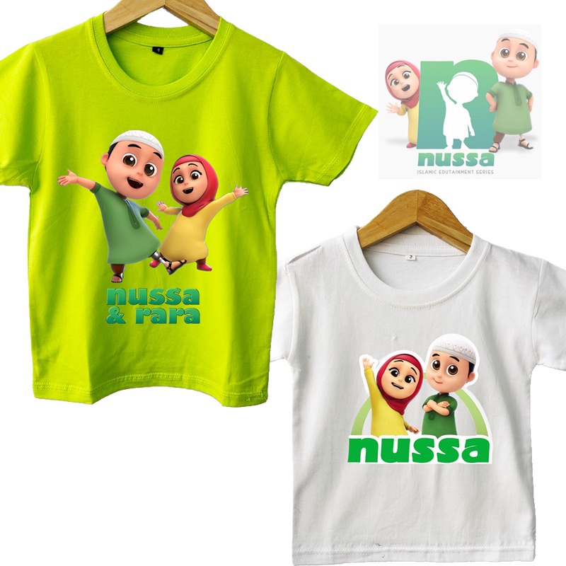 Baju Kaos anak Nussa dan Riri