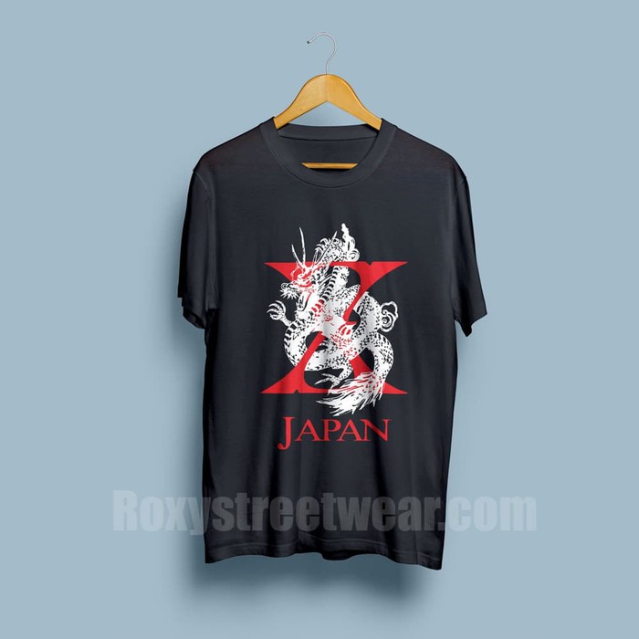 Kaos Keren X Japan Yoshiki Toshi Hide Dragon Logo T-Shirt Size S-XXXL - S
