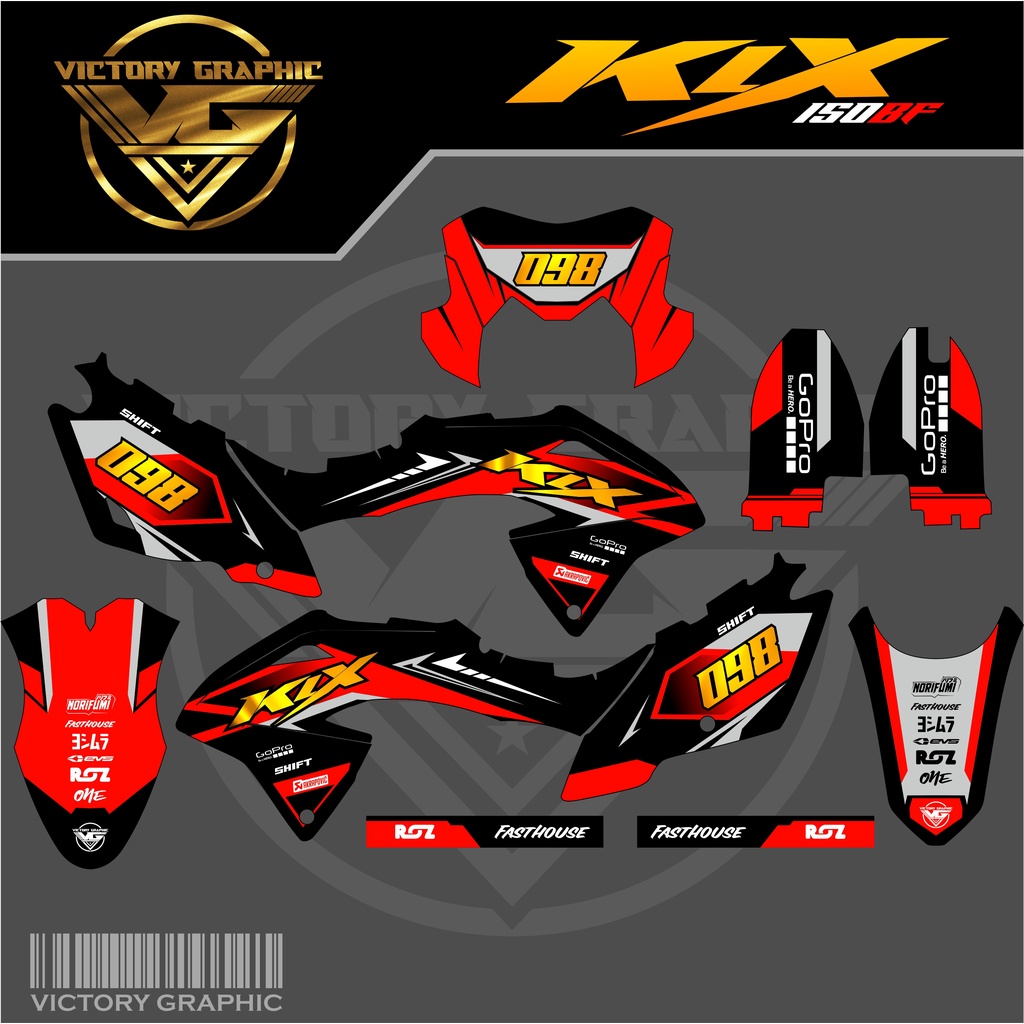 Decal KLX BF150 - Stiker KLX BF - Sticker KLX- KLX BF 150