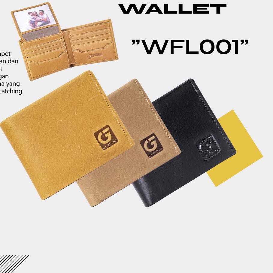 PROMO BESAR (nla-491) (NEW ARRIVAL) Dompet Kulit Pria GLARDO tipe WFL001 (Kulit Sapi Asli Bukan Kuli