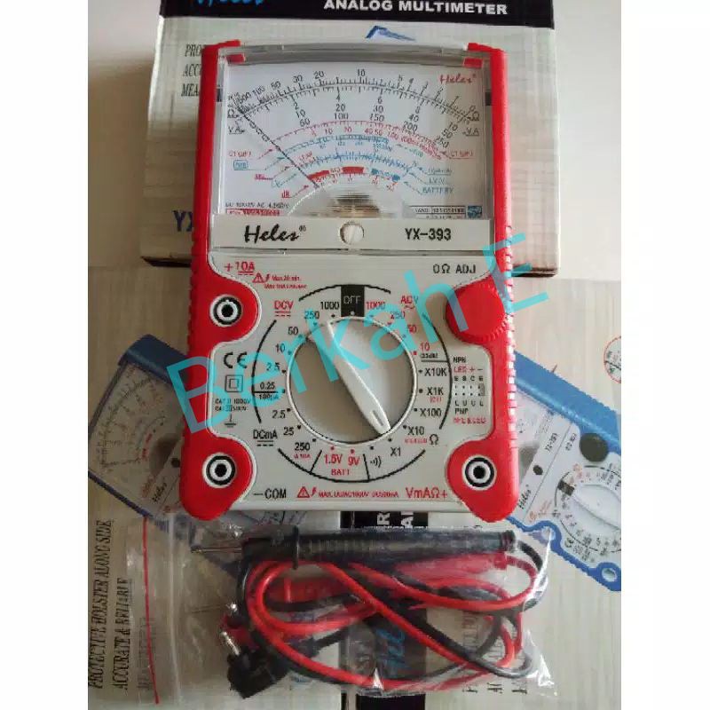 Multitester Multimeter Avometer Heles YX393 Analog Merah