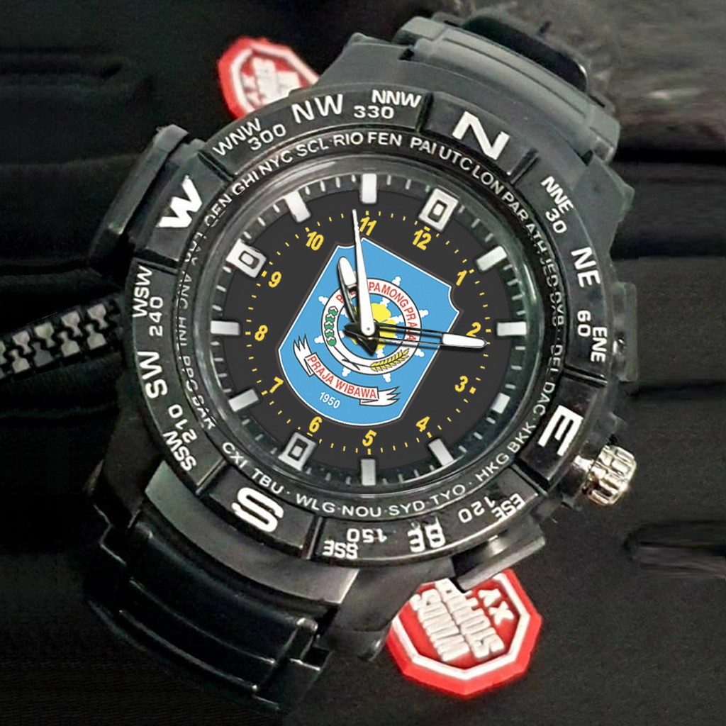 (EXCLUSIVE) Jam Tangan POLISI PAMONG PRAJA motif 3 Sport Bagus