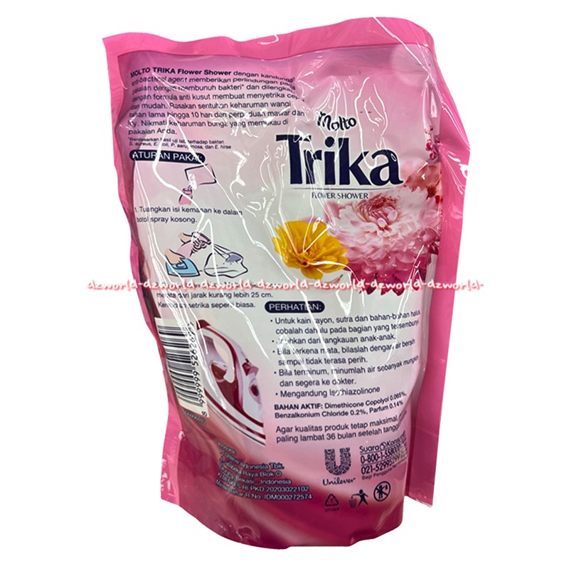 Molto Trika Pelicin Dan Pewangi Pakaian 400ml All Variant Molto Strika Kemasan Isi Ulang Refi Untuk Menggosok Setrika Pakaian Baju Agar Licin