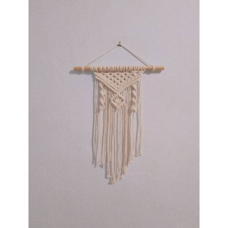 macrame hiasan dinding tali katun