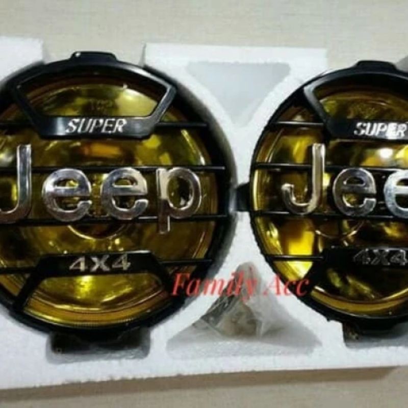 LAMPU JEEP 4X4 BLACK / REFEKTOR JEEP DOUBLE