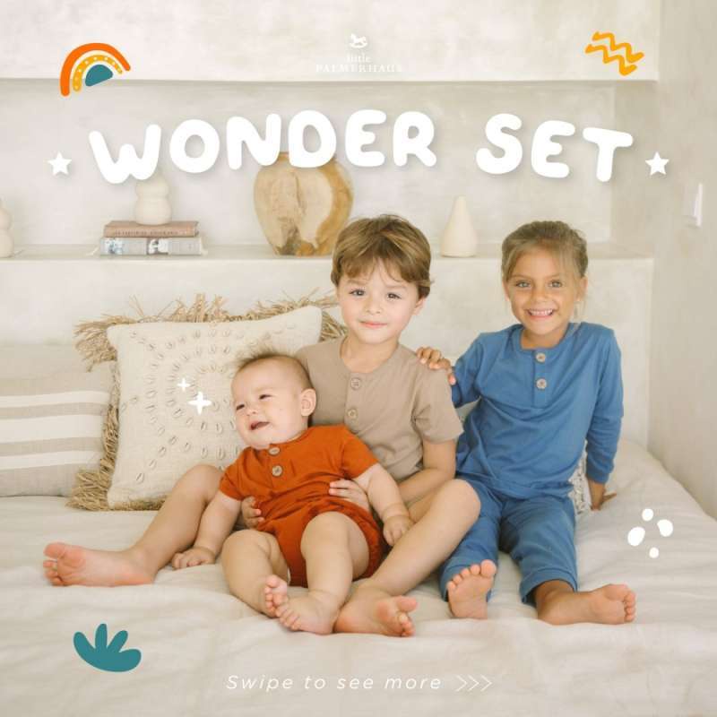 SETELAN BAJU PENDEK ANAK - Little Palmerhaus - Wonderset Short (Setelan Pendek Anak 1-6 tahun)