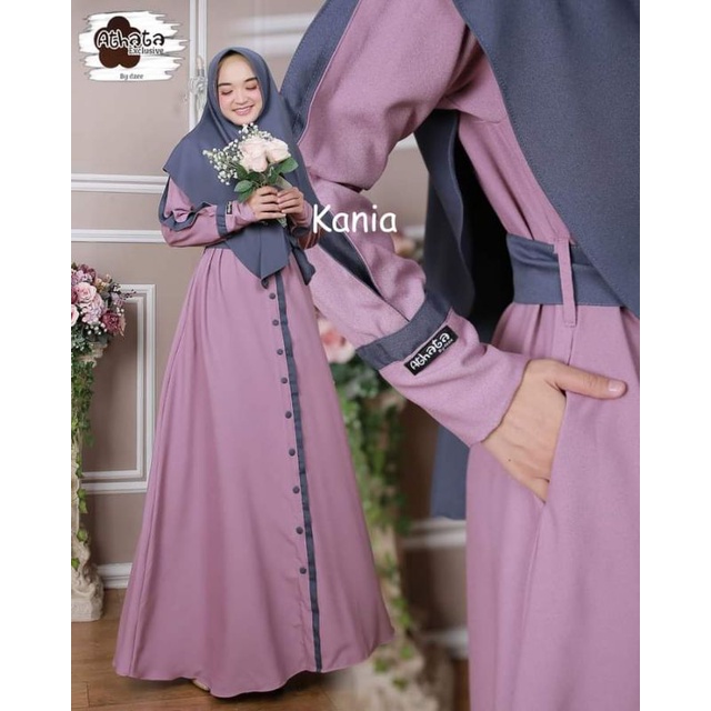 kania set athata/gamis syari/