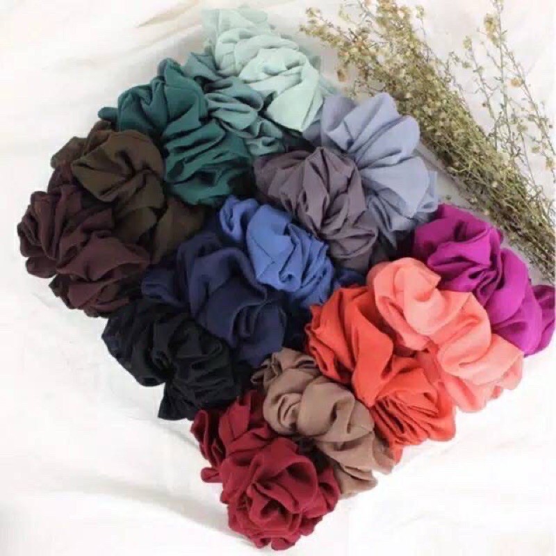 Scrunchie Ikat rambut kekinian , Cepol Hijab , Kuncir rambut Cemol Termurah