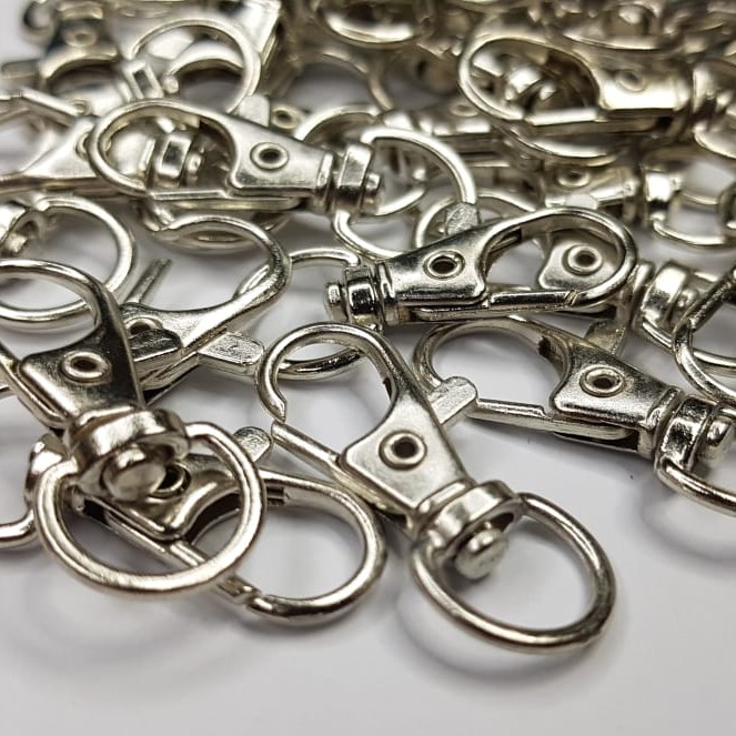 Pengait Tas Rajut Cantelan tali id Kew-Kew Silver 1pcs BasitYarn