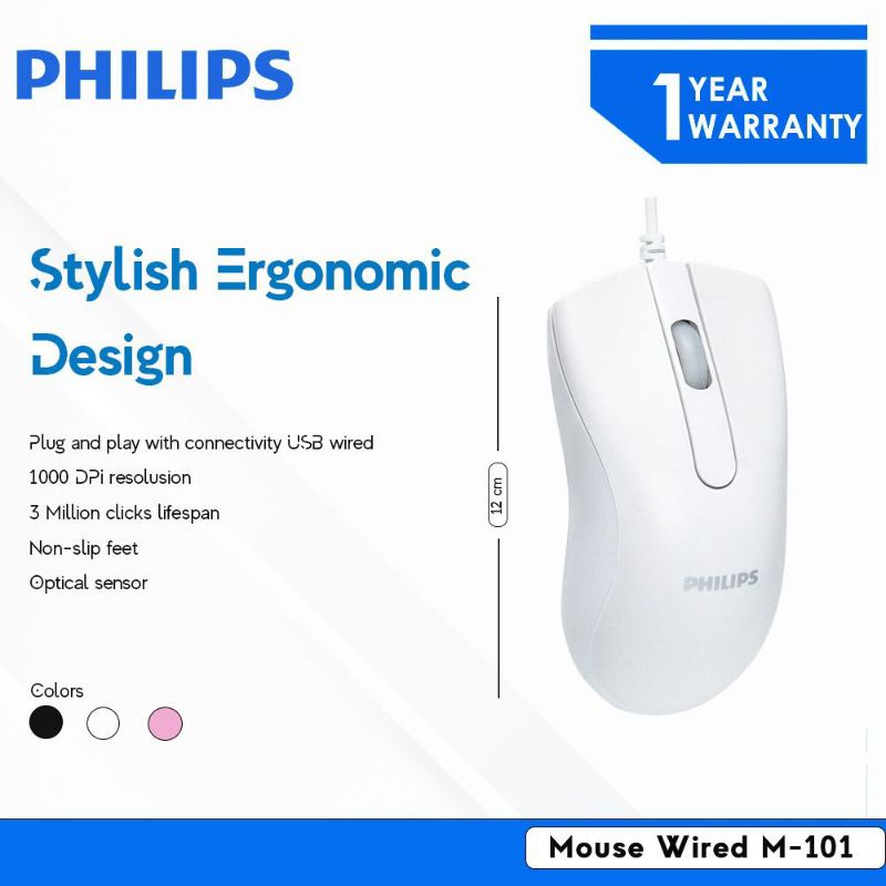 philips mouse wired M-101 mouse usb kabel