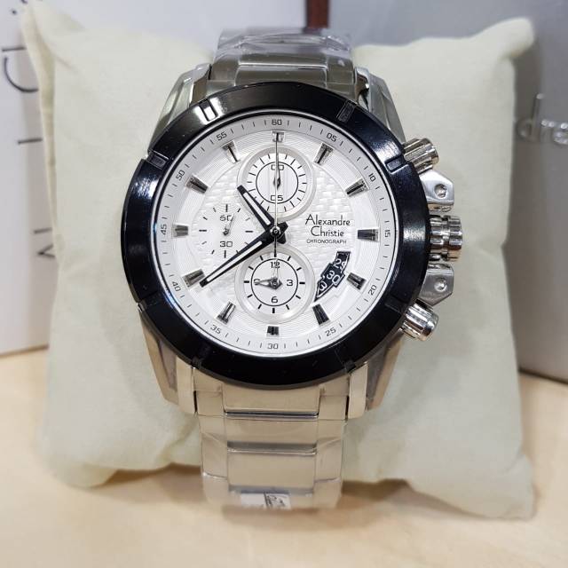 Alexandre Christie 6226 Silver White Dial Original Garansi Resmi