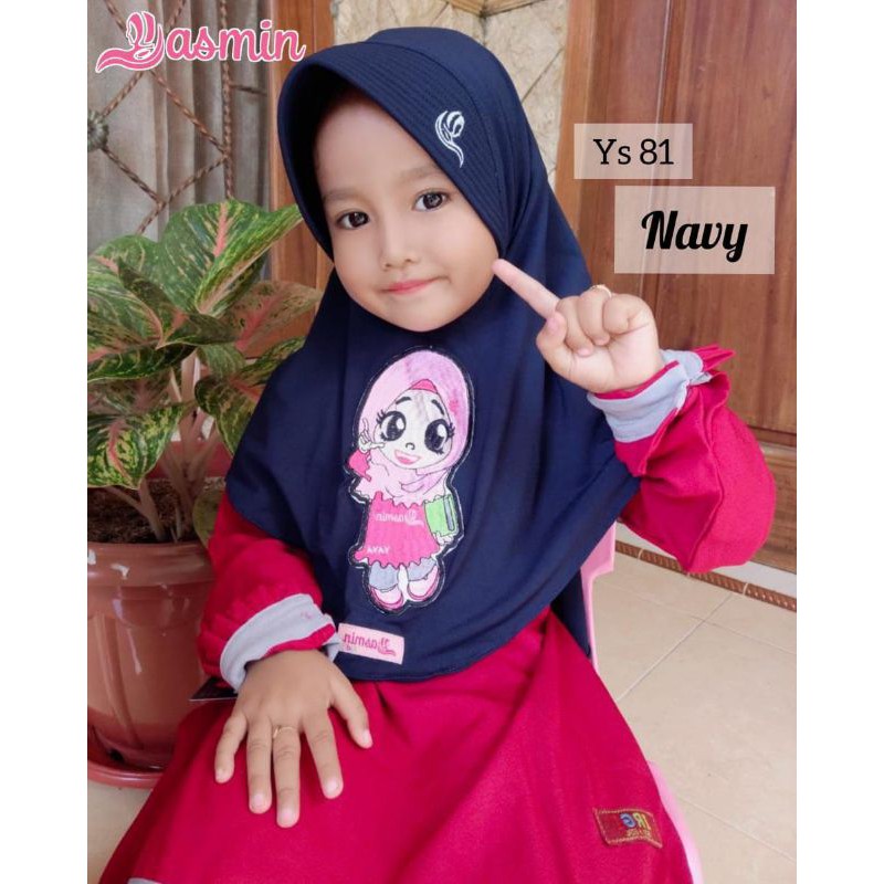 hijab anak ys 81 bahan Jersey ori Yasmin hijab
